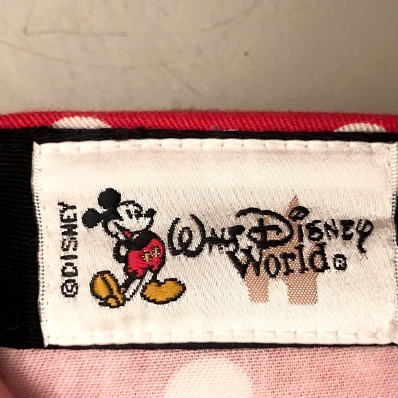 DISNEY Walt Disney World Minnie's Polka Dot Mouse Ears & Bow Baseball Cap - Picture 8 of 10